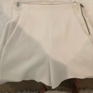 White zara high waisted shorts